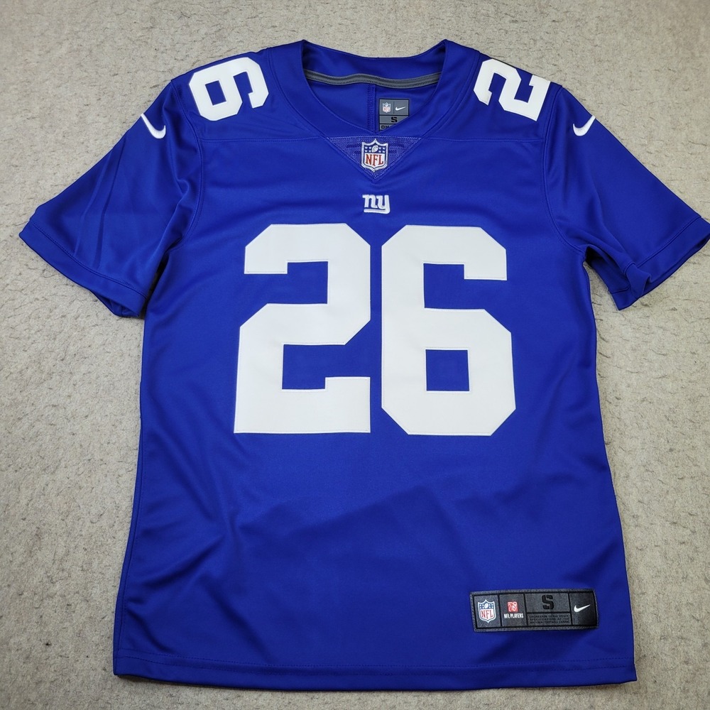 New York Giants #26 Saquon Barkley NFL Nike On Field Jersey Size Small